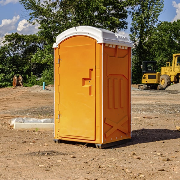 how often are the porta potties cleaned and serviced during a rental period in Gleneagle